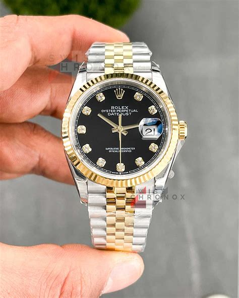 two tone 36 mm rolex|Rolex datejust 36 black dial.